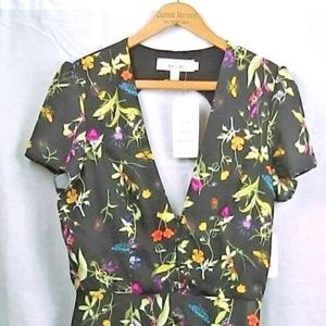 Oh My Love Black Floral Long Dress Full Size Small
